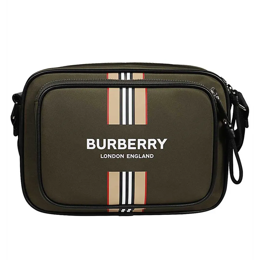 Burberry Xanh - Túi Đeo Chéo Nam Burberry 8035767 Logo And Icon Stripe Crossbody Bag Green Màu Xanh - Vua Hàng Hiệu