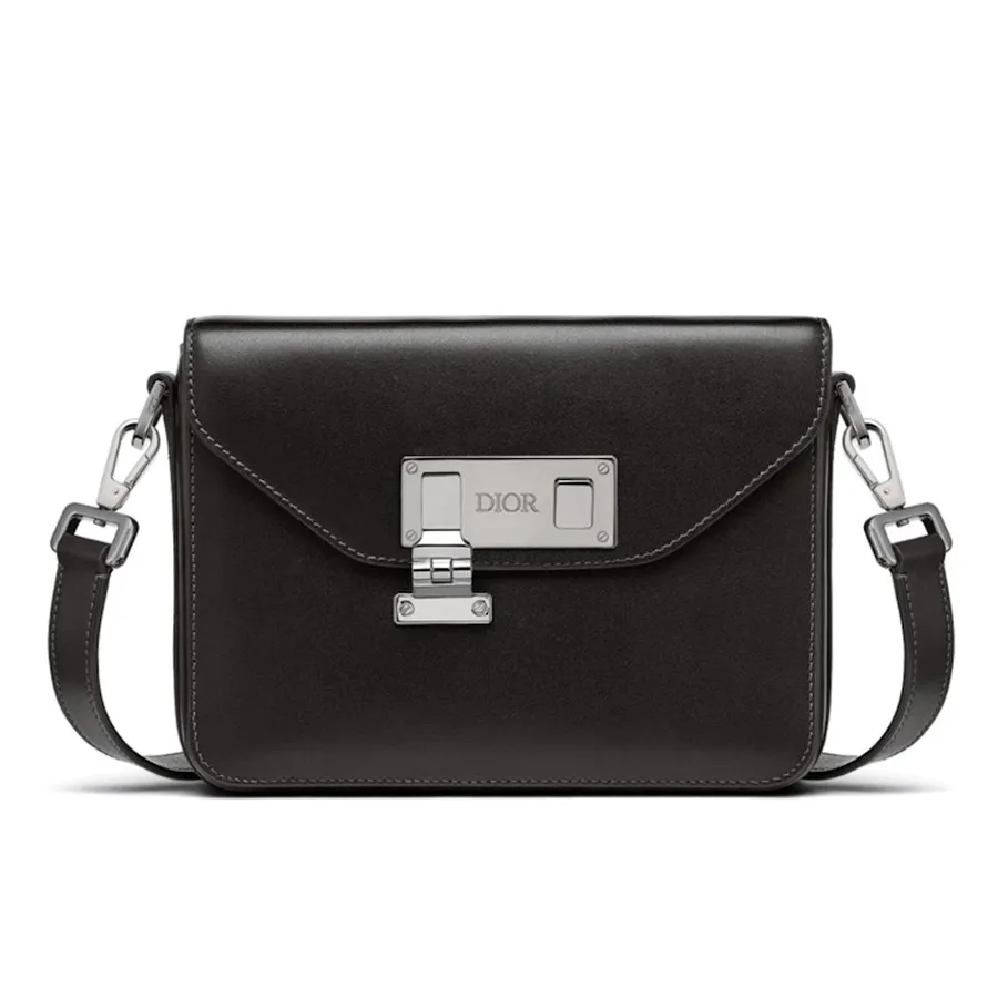 Túi Đeo Chéo Unisex Dior Crossbody Leather Bag Black 1LXPO214UCC-H03E Màu Đen
