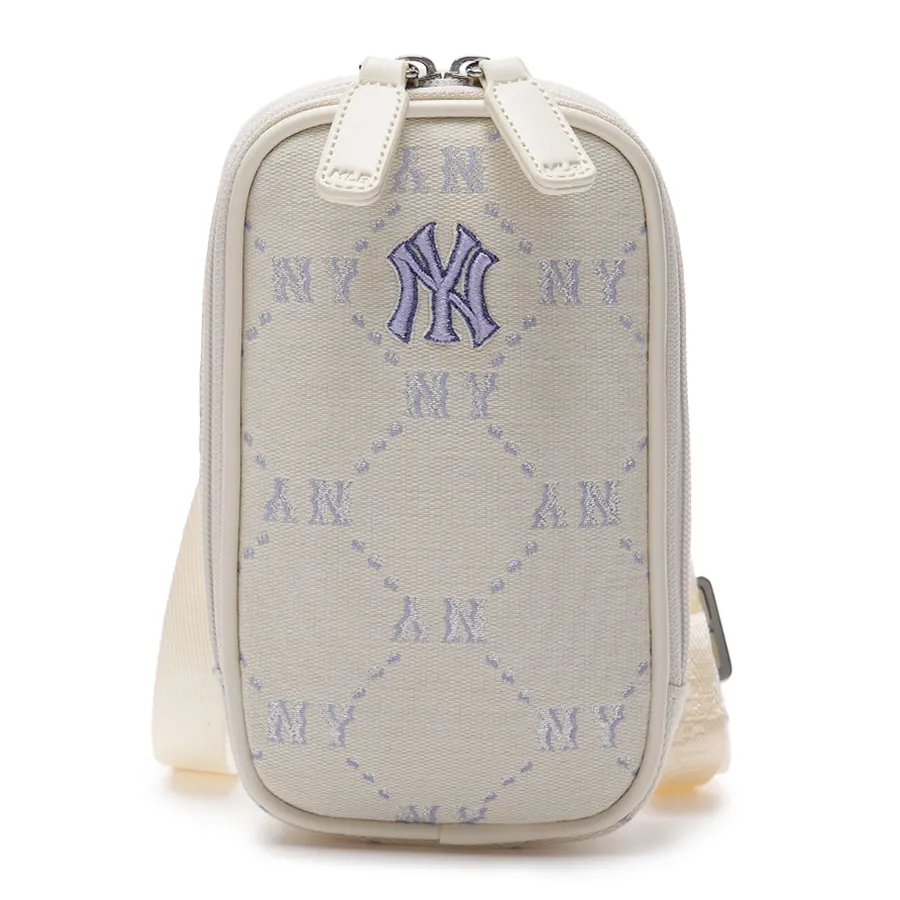 Túi xách Cotton / Polyester - Túi Đeo Chéo Trẻ Em MLB Dia Monogram Mini Crossbag New York Yankees 7ACRMD94N-50IVS Màu Trắng - Vua Hàng Hiệu