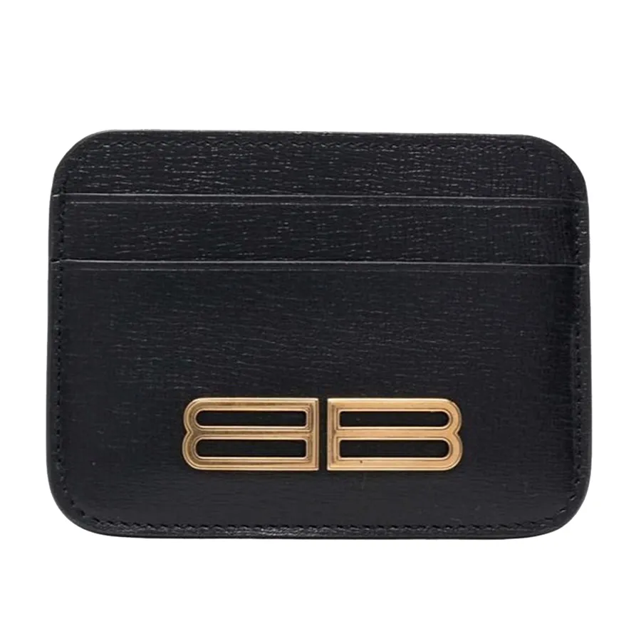 Túi xách Balenciaga - Ví Đựng Thẻ Balenciaga Gossip Logo Plaque Cardholder In Black Màu Đen - Vua Hàng Hiệu