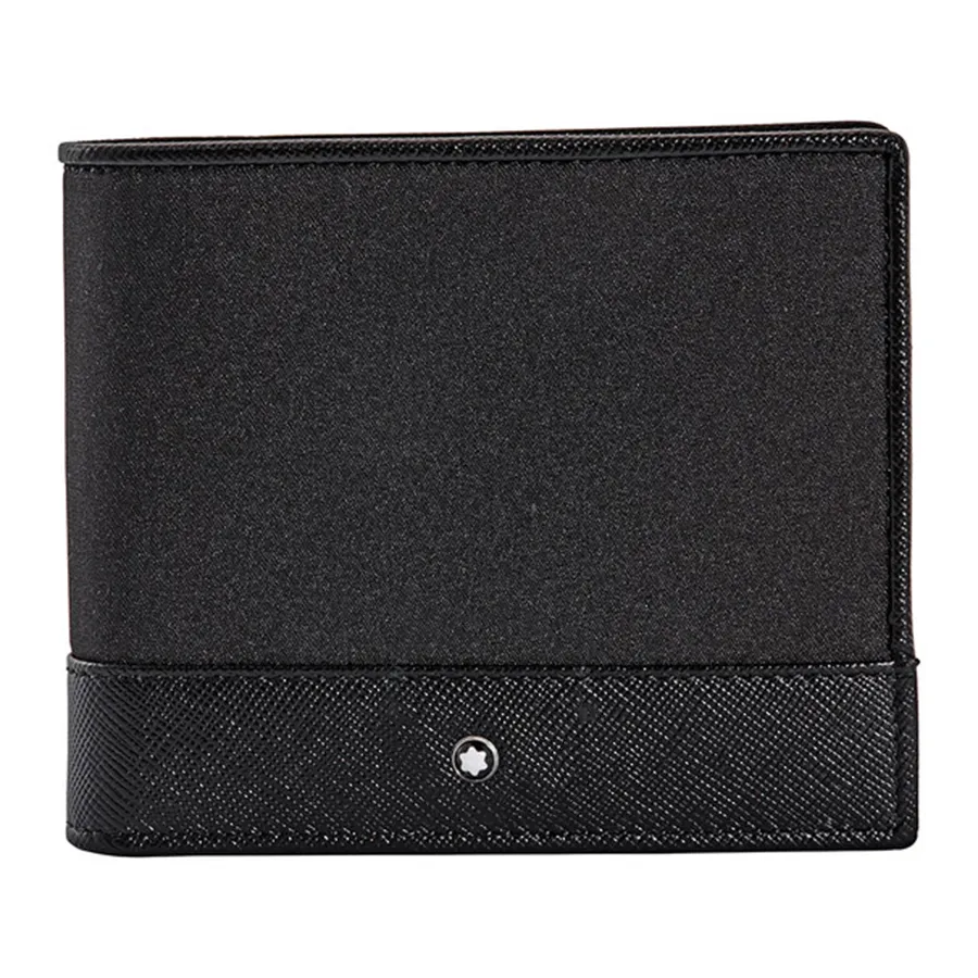 Túi xách Da / Vải - Ví Montblanc Sartorial Jet 8cc Wallet- Black Màu Đen - Vua Hàng Hiệu