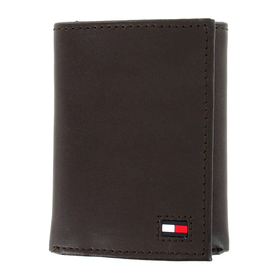 Túi xách Tommy Hilfiger Nâu - Ví Nam Tommy Hilfiger Men's Brown Genuine Leather Tri-Fold Wallet 31HP110019 Màu Nâu - Vua Hàng Hiệu