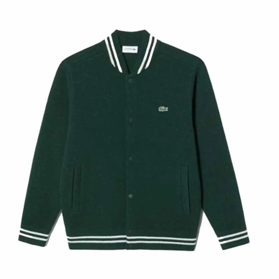 Thời trang - Áo Cardigan Nam Lacoste Men's Stadium AH131E-53N_YZP_KR254 Màu Xanh Lá Size 4 - Vua Hàng Hiệu