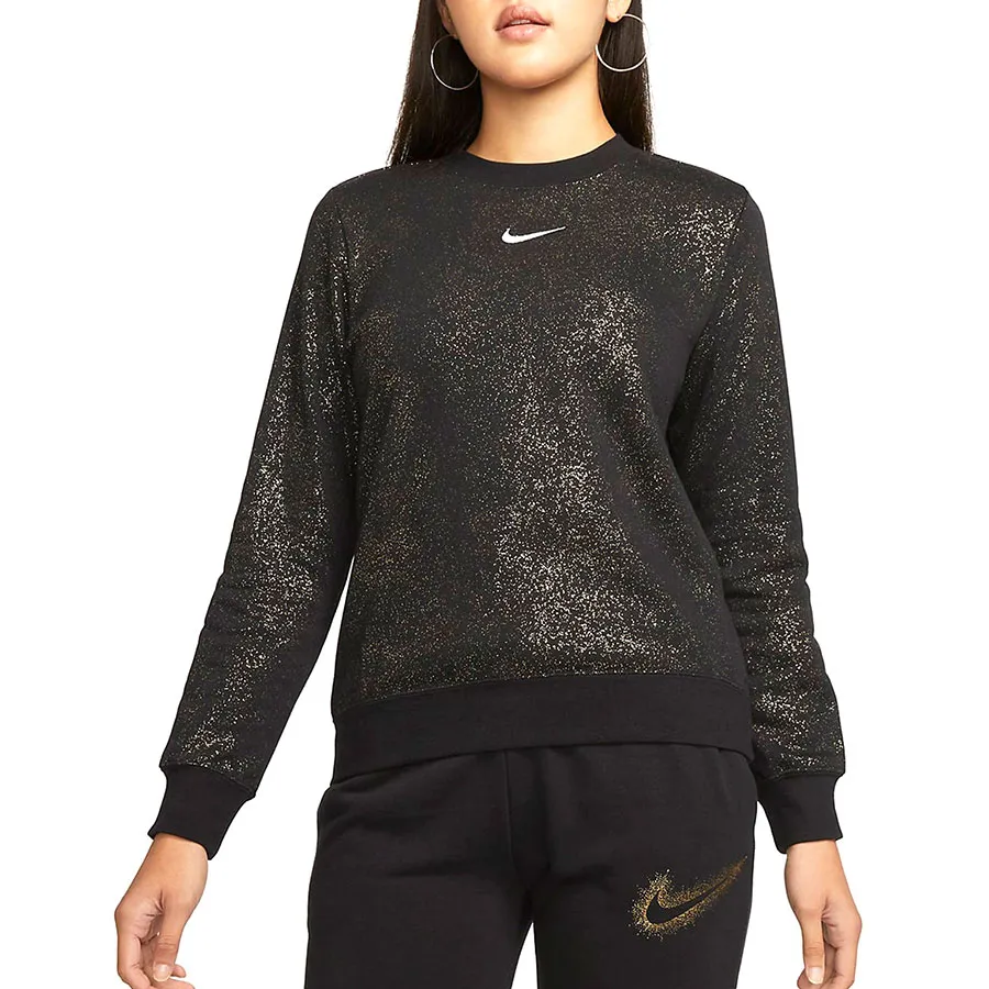 Thời trang Áo dài tay - Áo Dài Tay Nữ Nike Sportwear Crewneck Sweatshirt DQ6773-010 Màu Đen - Vua Hàng Hiệu