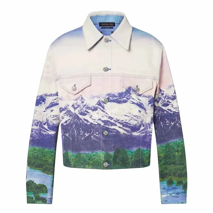 Áo Khoác Nam Louis Vuitton LV Landscape Denim Jacket 1A9T13 Phối Màu