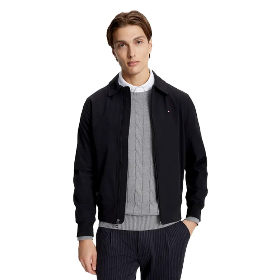 Áo Khoác Nam Tommy Hilfiger Flag Logo Jacket In Black 78J9469 Màu Đen ...