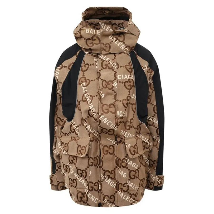 Áo Khoác Unisex Gucci GC X Balenciaga The Hacker Project Jumbo GG ...