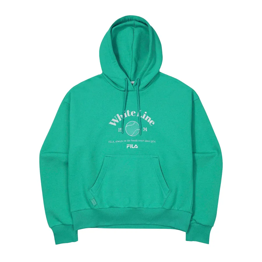 Thời trang Áo Hoodie - Áo Nỉ Hoodie Nữ Fila Lady Tennis Life FS2POF1361F-MGR Màu Xanh Green - Vua Hàng Hiệu