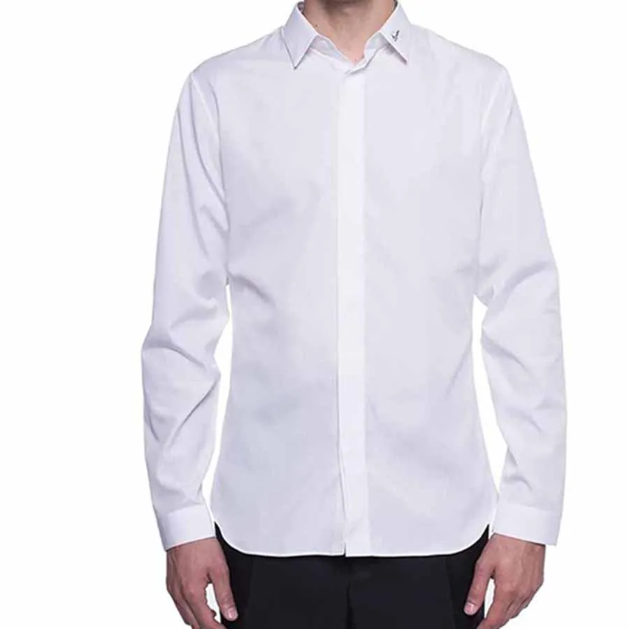 Áo Sơ Mi Nam Dior Embroidered Cotton Shirt Màu Trắng