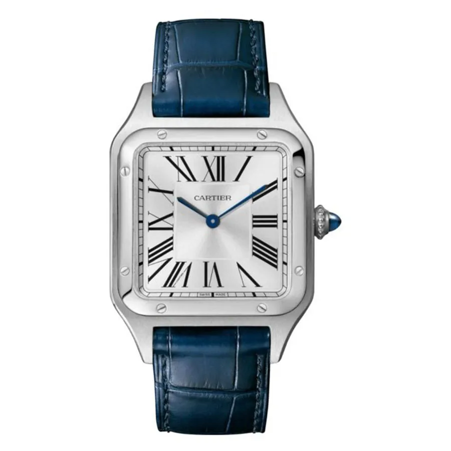 Đồng hồ Cartier Mã giảm giá - Đồng Hồ Nữ Cartier Santos Dumont Steel WSSA0022 31.4mm Màu Bạc Xanh - Vua Hàng Hiệu