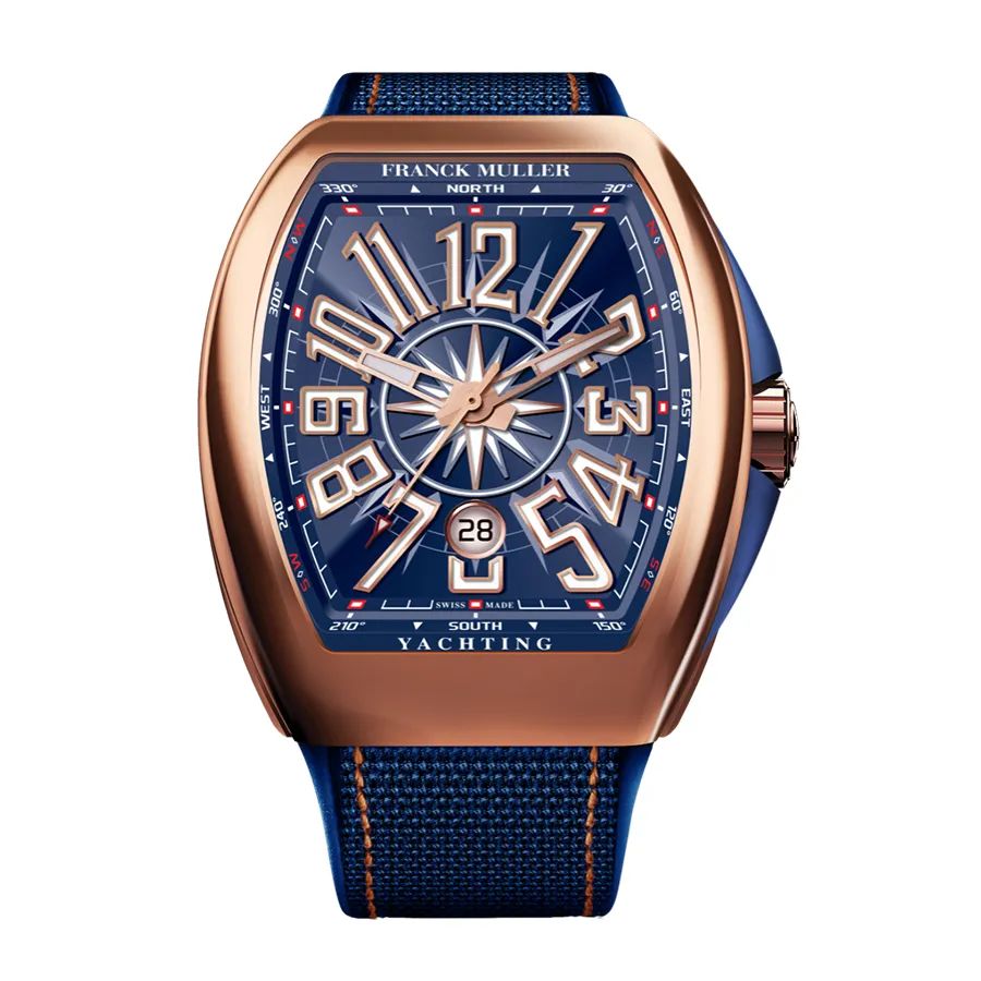 Franck Muller - Đồng Hồ Nam Franck Muller V41 Rose Gold Yachting Blue Màu Xanh Dương - Vua Hàng Hiệu