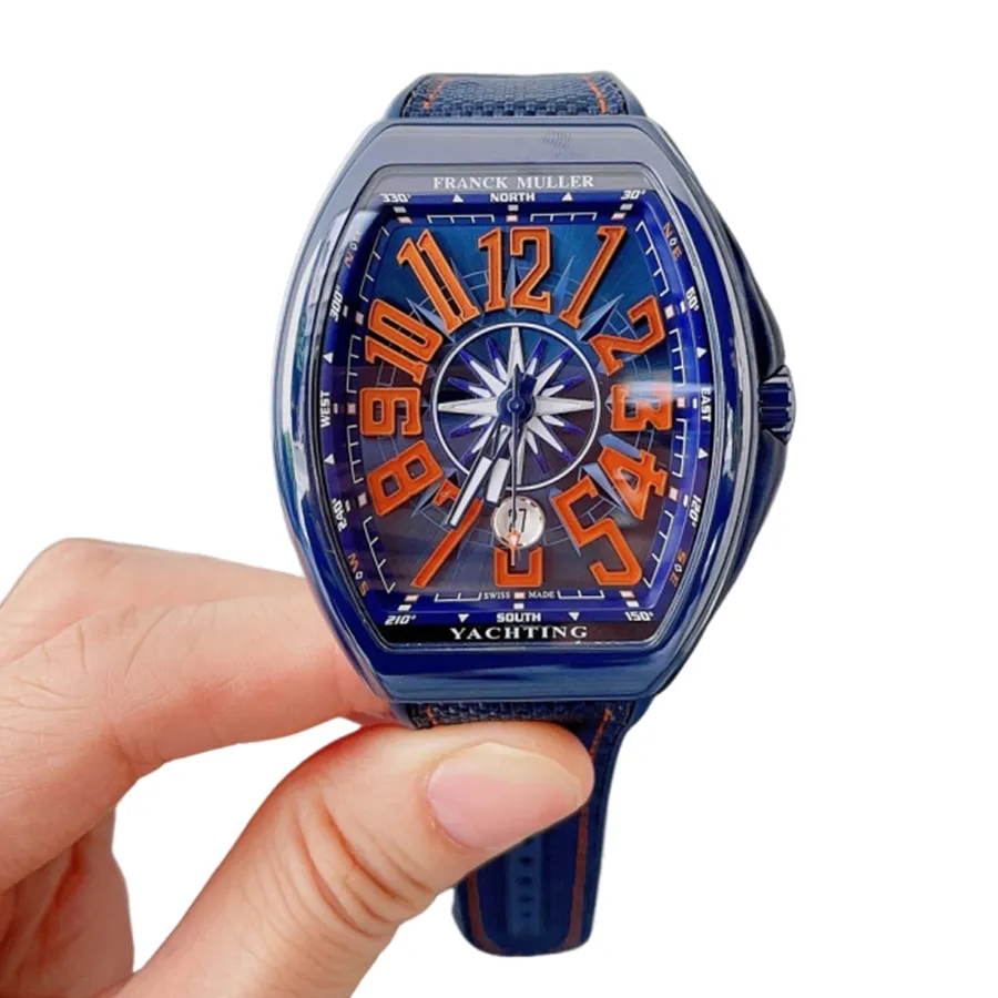 Đồng hồ - Đồng Hồ Nam Franck Muller Vanguard V45 Blue Ceramic Màu Xanh Dương - Vua Hàng Hiệu