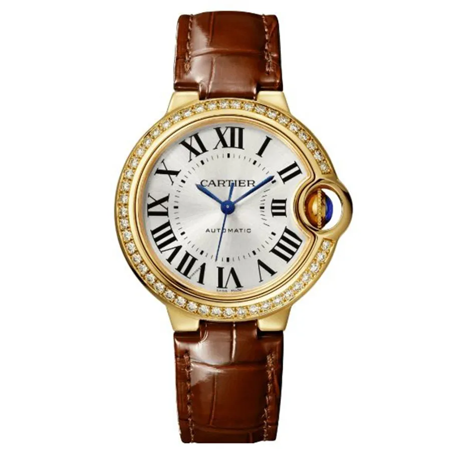 Đồng hồ Cartier Mã giảm giá - Đồng Hồ Nữ Cartier Ballon Bleu De 33mm WJBB0040 Brown Màu Nâu Vàng - Vua Hàng Hiệu