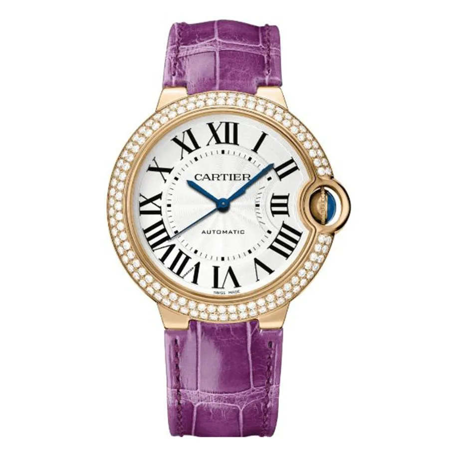 Đồng hồ Cartier Mặt tròn - Đồng Hồ Nữ Cartier Ballon Bleu De Cartier 36mm WJBB0009 Violet Màu Tím / Vàng Hồng - Vua Hàng Hiệu