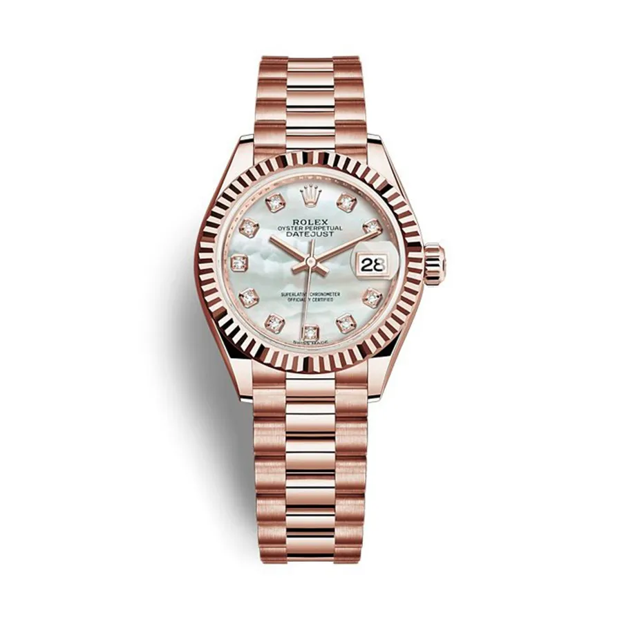 Đồng Hồ Nữ Rolex Lady-Datejust 28mm Everose Gold 279175-0017 Màu Vàng ...