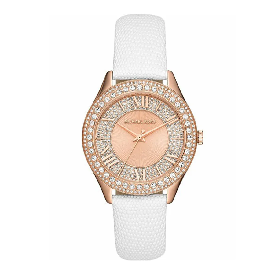 Michael Kors - Đồng Hồ Nữ Michael Kors Harlowe Analog White Lizard Watch MK2989 Màu Trắng - Vua Hàng Hiệu