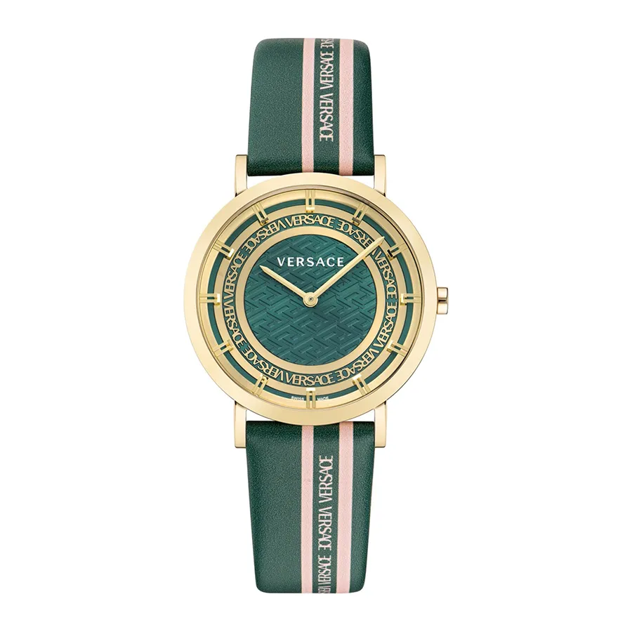 Versace Dây da - Đồng Hồ Versace New Generation Quartz Green Dial Watch VE3M00322 Màu Xanh Green - Vua Hàng Hiệu