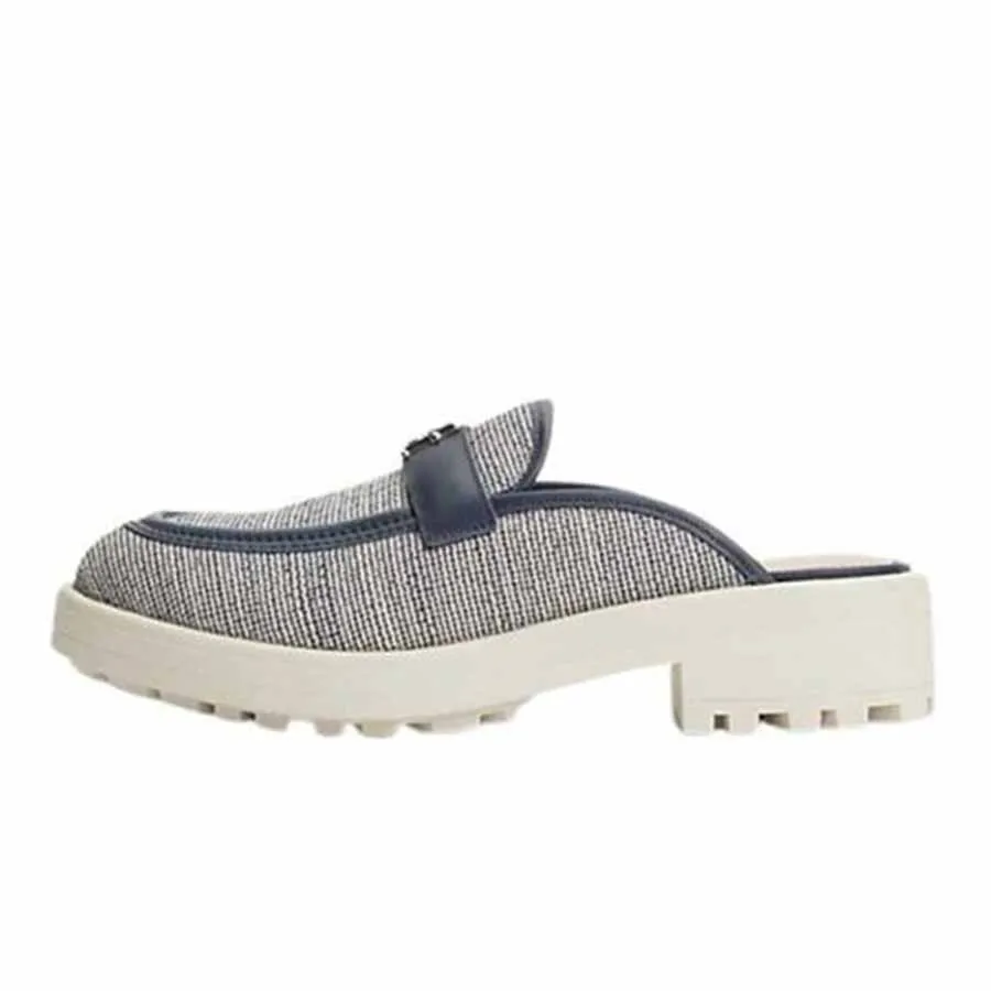 Giày Giày hở gót - Giày Hở Hót Nữ Tommy Hilfiger Teget Women's Clogs Màu Xám Xanh Size 37 - Vua Hàng Hiệu