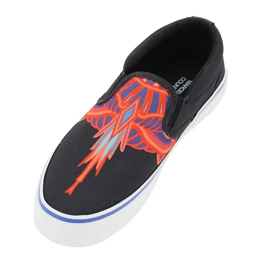 Giày Marcelo Burlon - Giày Slip On Nam Marcelo Burlon Black With Muticolor Wings Printed CMIA079S22FAB002 1032 Màu Đen - Vua Hàng Hiệu