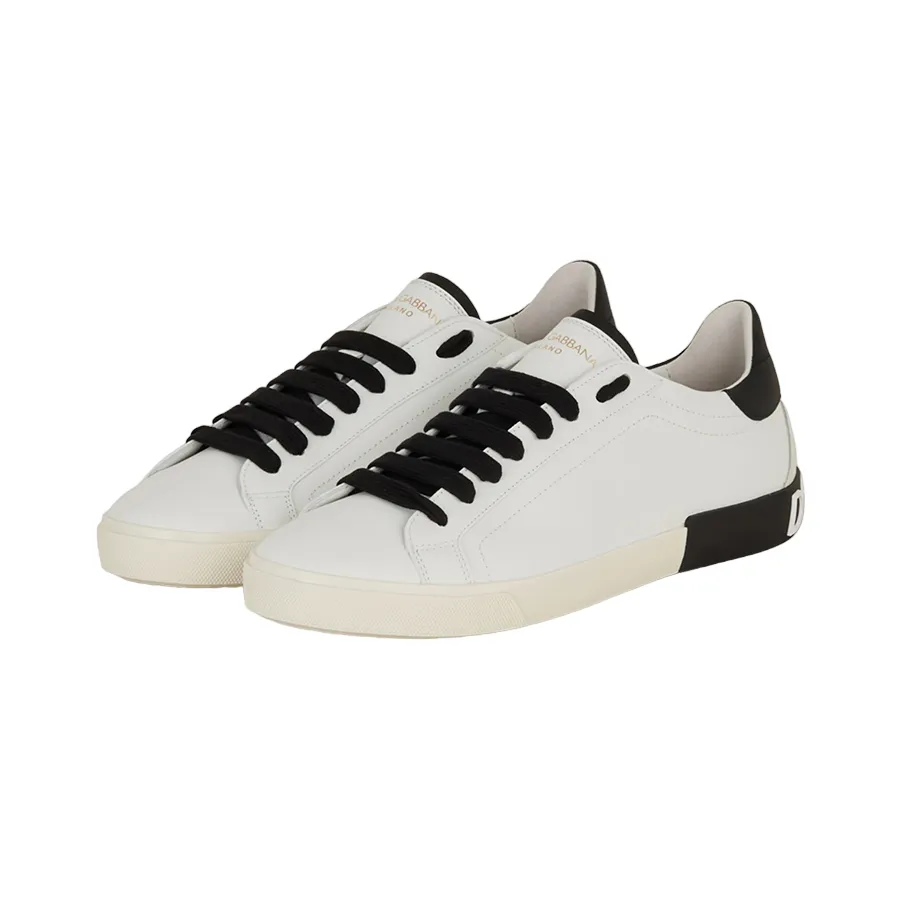 Giày Đen trắng - Giày Sneaker Nam Dolce & Gabbana D&G CS2203 AM77989697 Màu Đen Trắng Size 39.5 - Vua Hàng Hiệu