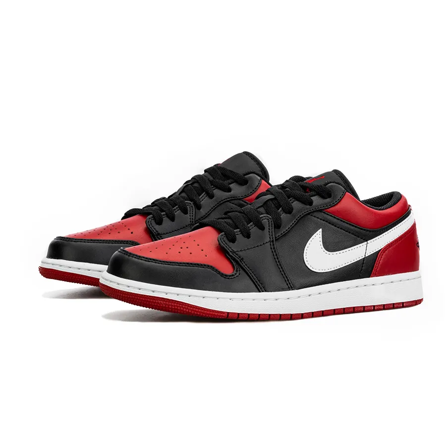 Giày Đen - Đỏ - Giày Thể Thao Nike 1 Low Alternate Bred Toe 553558-066 Màu Đỏ/Đen - Vua Hàng Hiệu