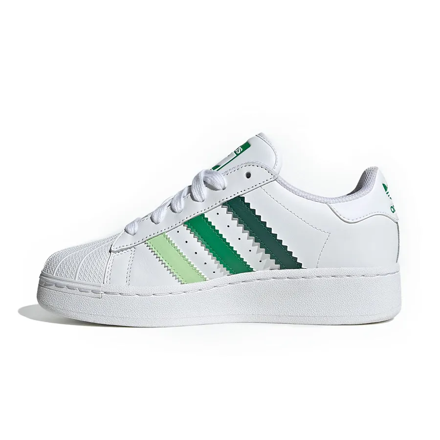 Adidas Da cao cấp - Giày Thể Thao Nữ Adidas Superstar XLG IF9121 Màu Trắng/Xanh - Vua Hàng Hiệu