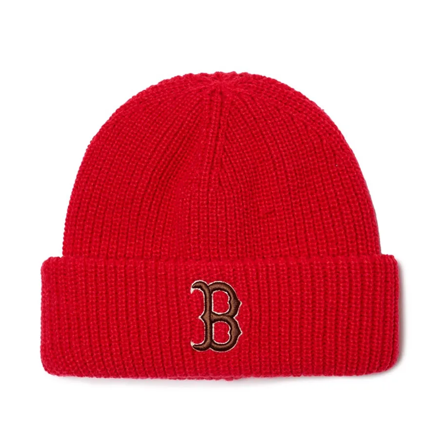Mũ nón Đỏ - Mũ Len MLB Beanie Boston Red Sox 3ABNM0726-43RDS Màu Đỏ - Vua Hàng Hiệu