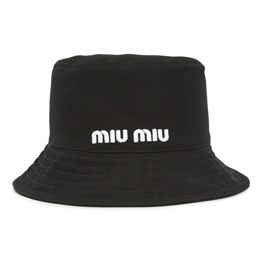 Miu Miu - Mũ Miu Miu Bucket Hat 5HC196 Màu Đen - Vua Hàng Hiệu