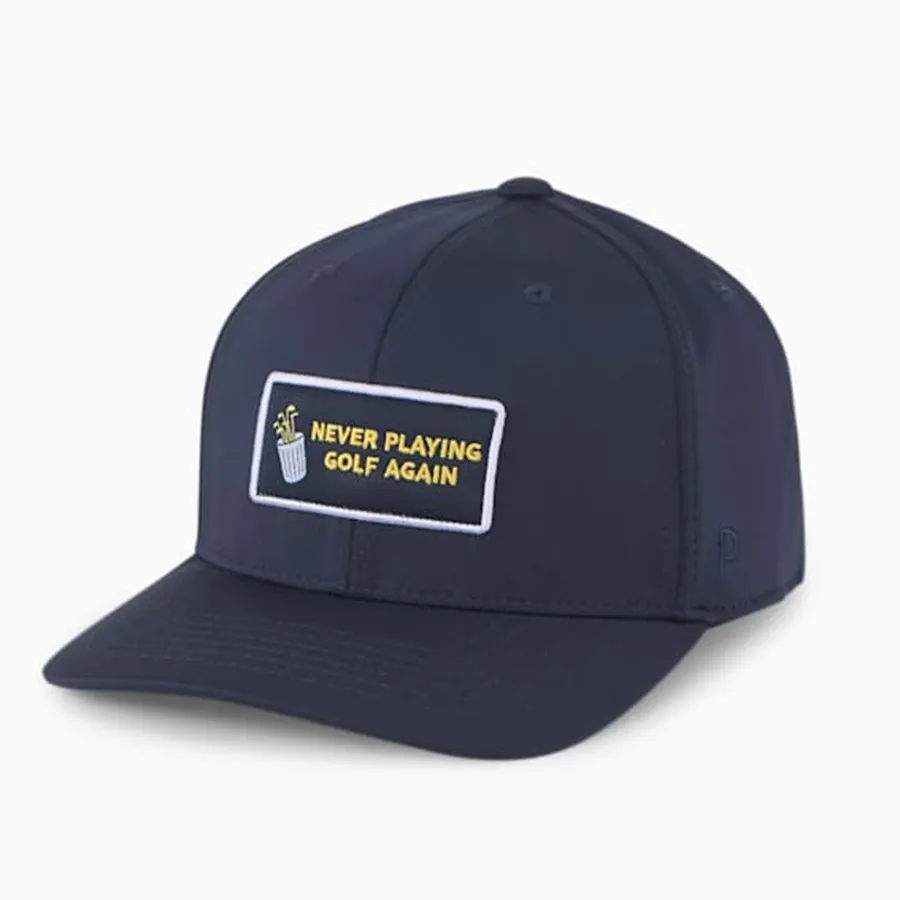 Mũ nón Polyester, Elastane - Mũ Puma Never Playing Golf Again Cap 024584 01 Màu Xanh Navy - Vua Hàng Hiệu