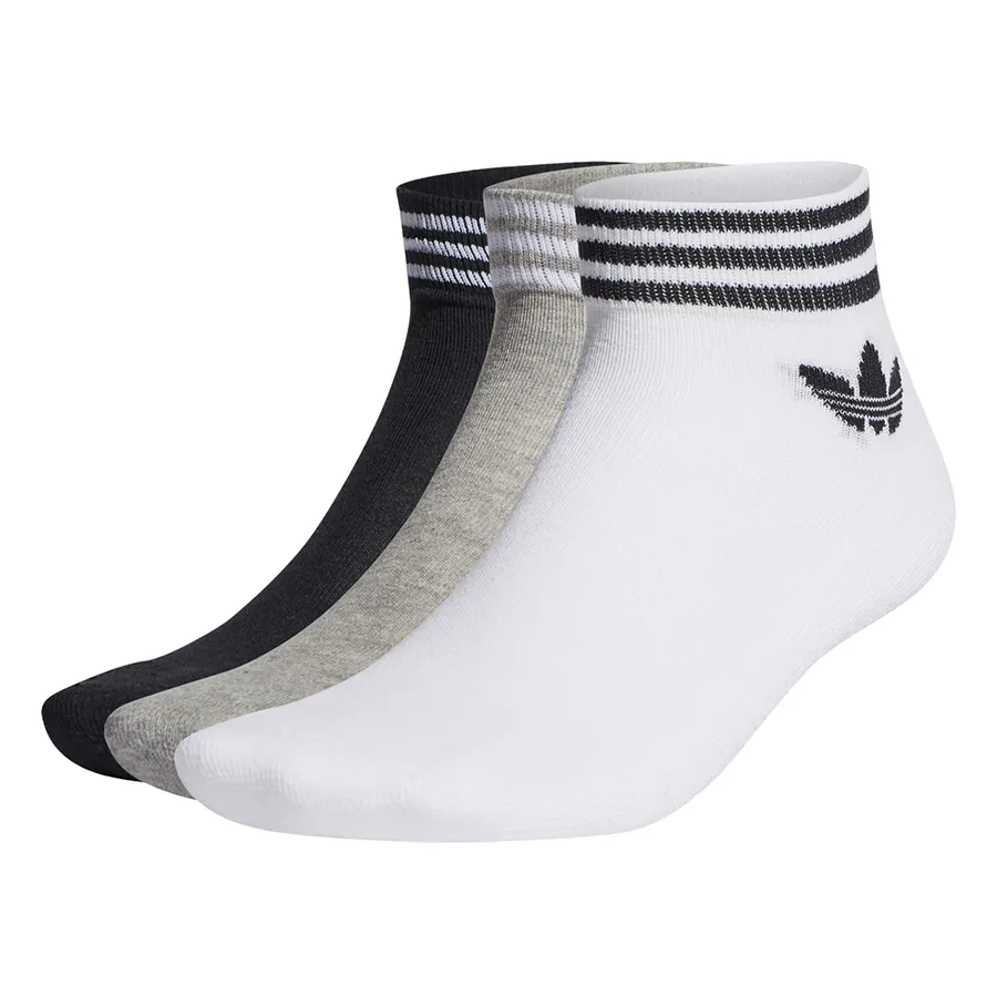 Thời trang Adidas Phối màu - Set 3 Đôi Tất Adidas Trefoil Socks HC9550 Phối Màu - Vua Hàng Hiệu