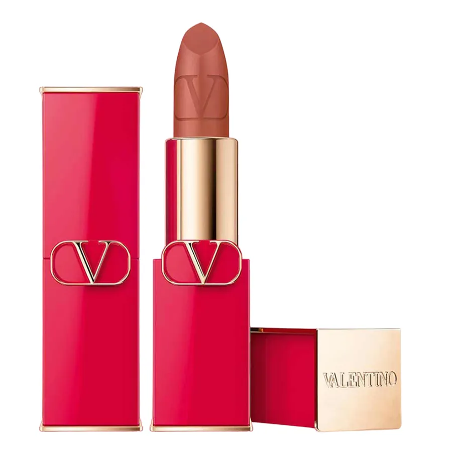 Son Môi Valentino - Son Lì Valentino Beauty 107A Ode To Natural Rosso Matte Lipstick Màu Nâu Đất, 3.5g - Vua Hàng Hiệu