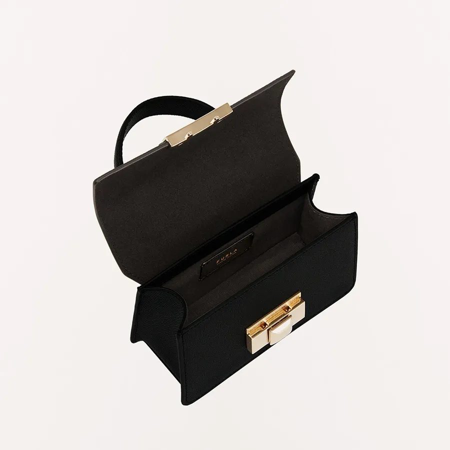 Túi Xách Nữ Furla Venere Micro Top Handle Bag Màu Đen | Vua