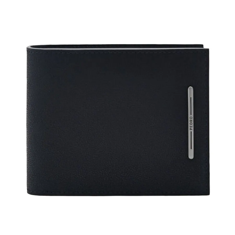 Ví Nam Pedro Leather Bi-Fold Flip Wallet Black 15940253 Màu Đen