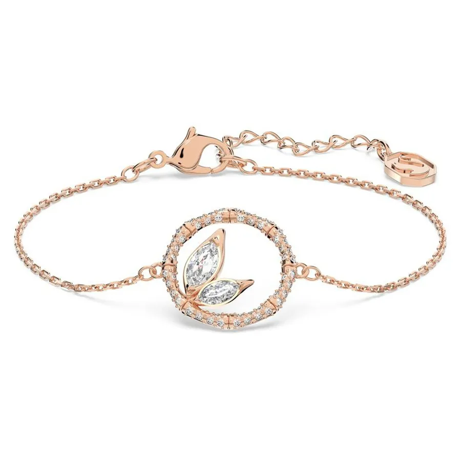Vòng Đeo Tay Nữ Swarovski Dellium Bracelet Circle, Bamboo, White, Rose Gold-Tone Plated 5645376 Màu Vàng Hồng