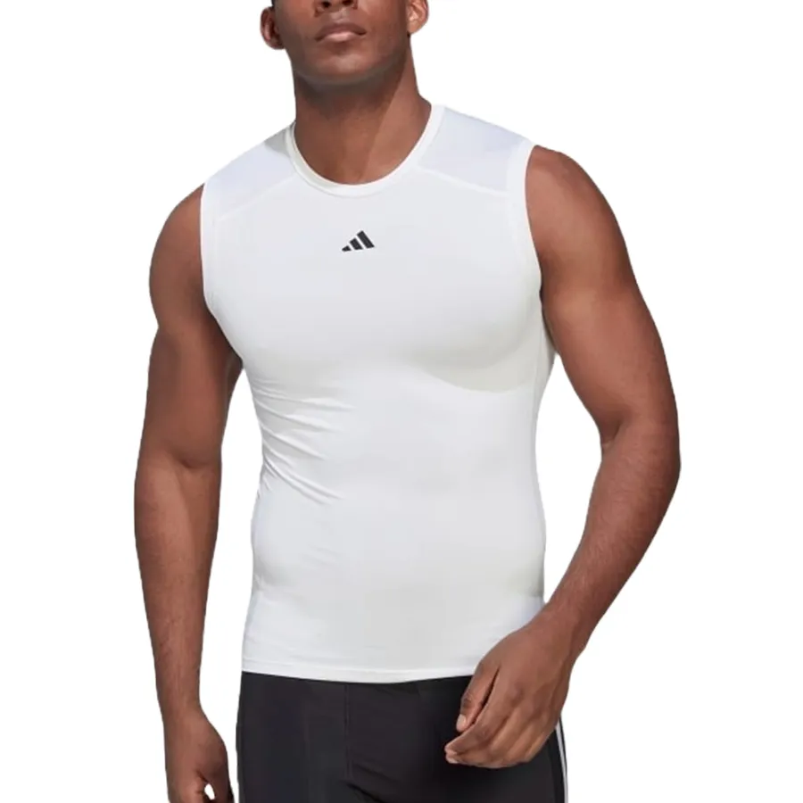 Thời trang Adidas Áo ba lỗ - Áo Ba Lỗ Nam Adidas Techfit Training Sleeveless Tee HD3529 Màu Trắng Size S - Vua Hàng Hiệu