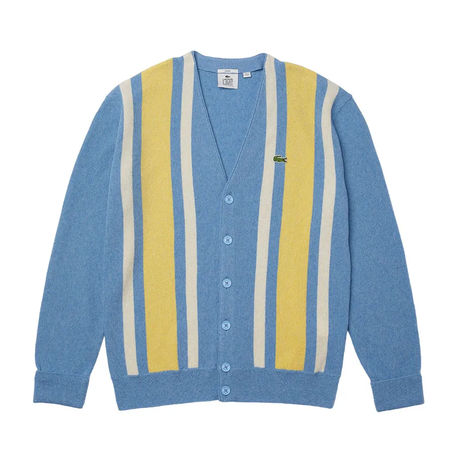 Thời trang - Áo Cardigan Nam Lacoste Men's Live Vintage Inspired Wool Blend Buttoned Cardigan AH7306-51 Màu Phối Màu Size 4 - Vua Hàng Hiệu