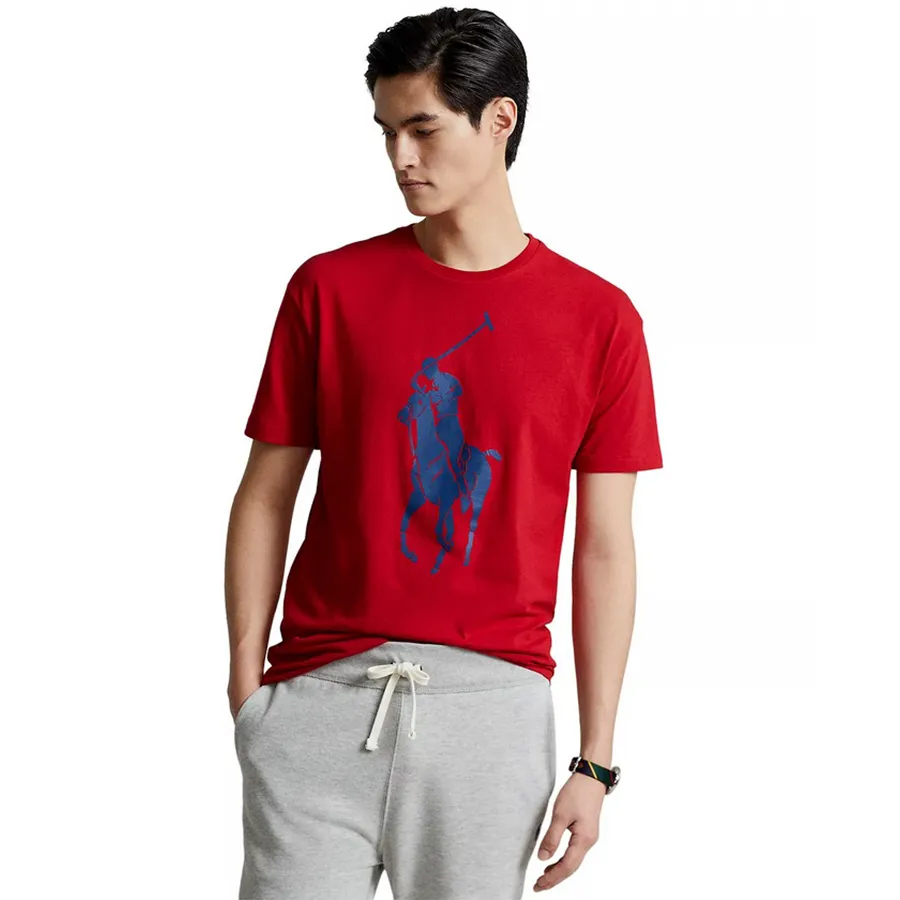 Thời trang Ralph Lauren 100% Cotton - Áo Phông Nam Ralph Lauren 710866982014 GB02 Tshirt Màu Đỏ Size M - Vua Hàng Hiệu