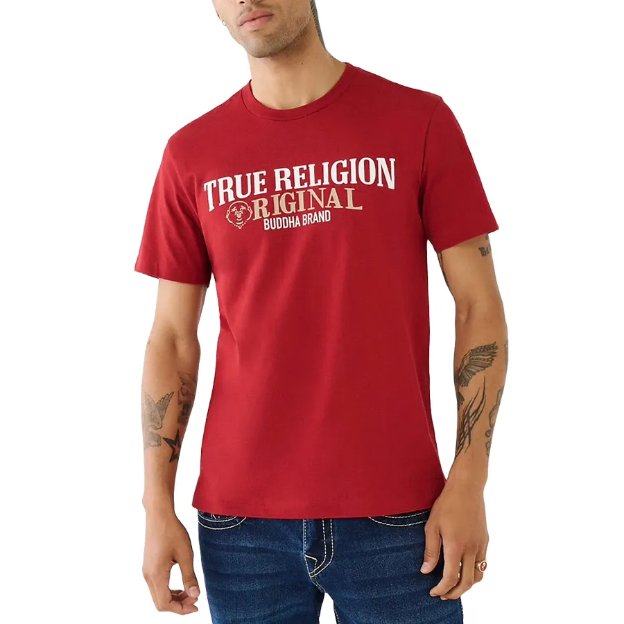 True Religion - Áo Phông Nam True Religion Logo Tshirt 107995 TB01 Màu Đỏ Size XS - Vua Hàng Hiệu