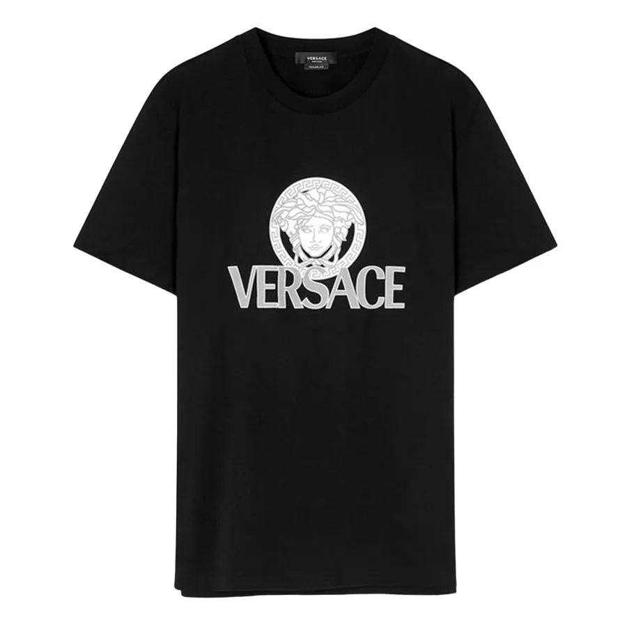 Versace Áo phông - Áo Phông Nam Versace Black With Medusa Logo Printed Tshirt 1011504 1A08375 Màu Đen - Vua Hàng Hiệu