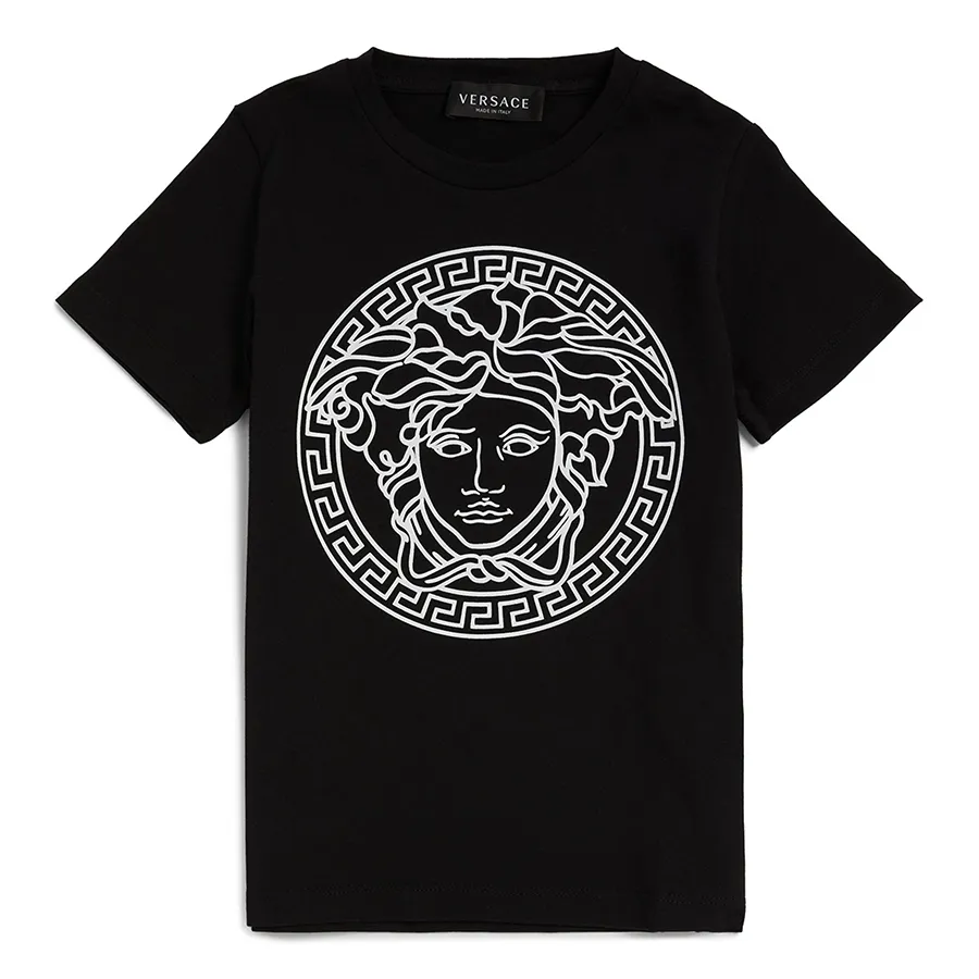 Versace Áo phông - Áo Phông Nữ Versace Medusa Print Tshirt Màu Đen Size 14Y - Vua Hàng Hiệu