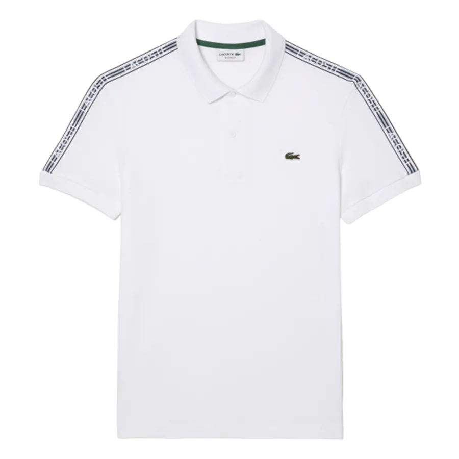 Áo Polo Nam Lacoste Regular Fit Logo Stripe Stretch Cotton Polo Shirt PH5075 51 001 Màu Trắng Size 3