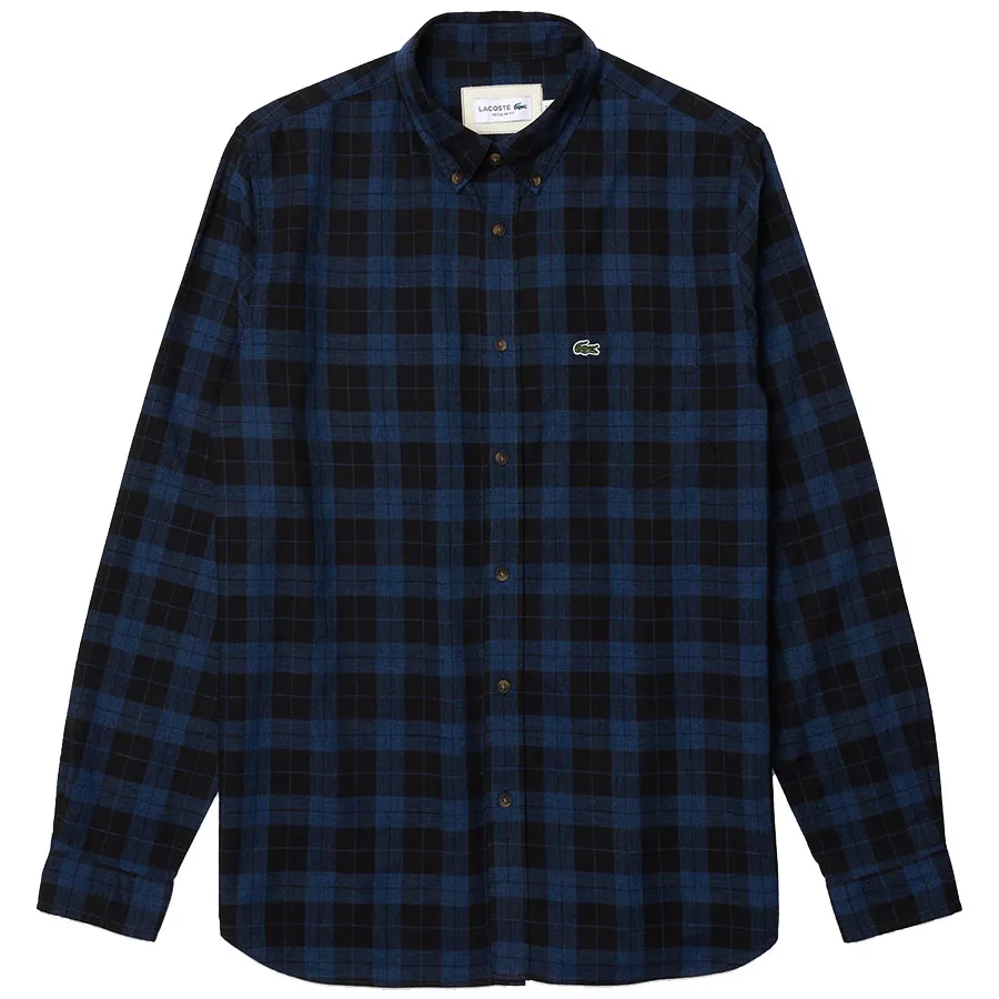 Thời trang Lacoste - Áo Sơ Mi Nam Lacoste Check Shirt Men's CH2565 Màu Xanh Đen Size 39 - Vua Hàng Hiệu