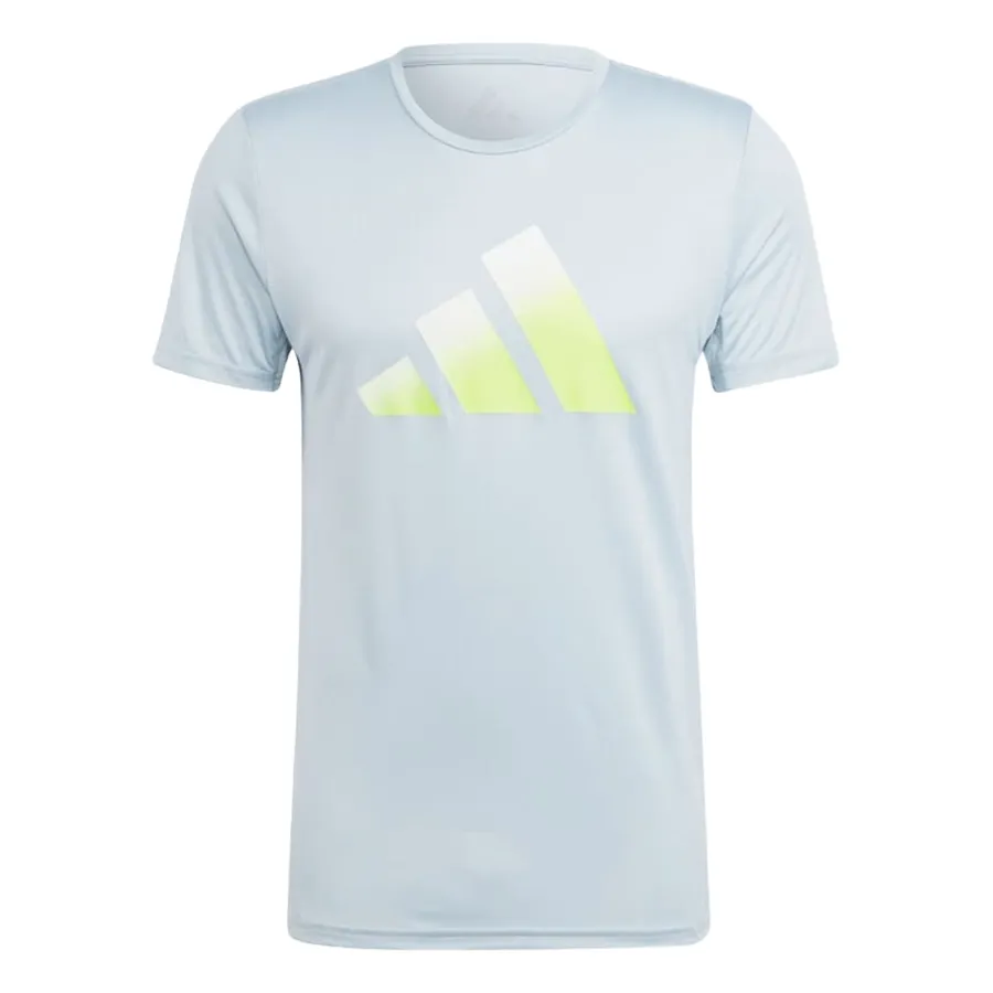Áo Thun Nam Adidas 3 Bar Run Icons Logo TShirt IJ9415 Màu Xanh Xám Size L