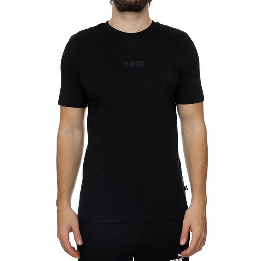 Puma 100% Cotton - Áo Thun Nam Puma Short Sleeve Tshirt Modern Basics Black 847407 Màu Đen - Vua Hàng Hiệu