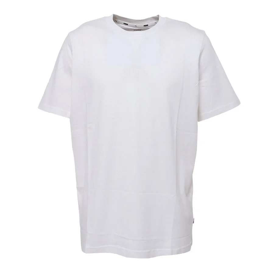 Thời trang Puma 100% Cotton - Áo Thun Nam Puma Short Sleeve Tshirt Modern Basics White 847407 Màu Trắng - Vua Hàng Hiệu