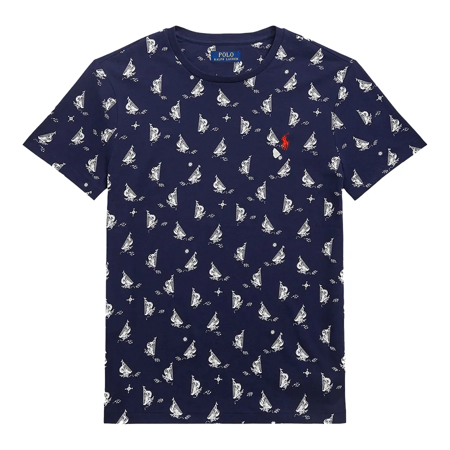 Ralph Lauren - Áo Thun Nam Ralph Lauren Classic Fit Printed Jersey T-Shirt 623001 - NVY Màu Navy Size XS - Vua Hàng Hiệu