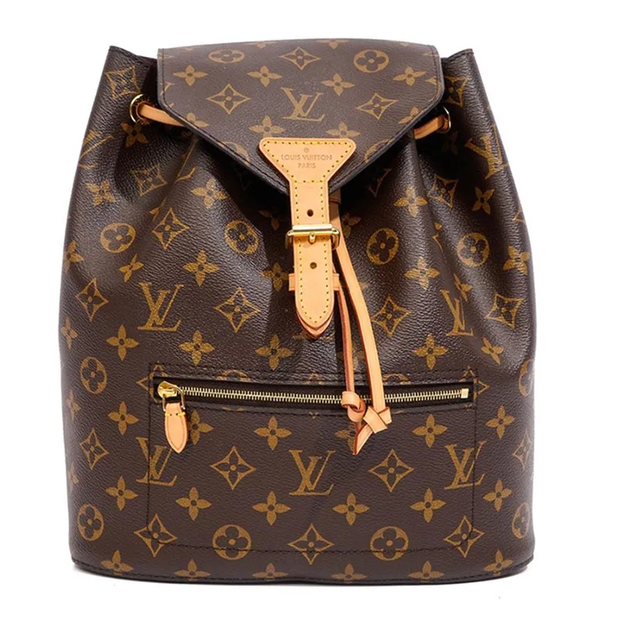 Balo Nữ Louis Vuitton LV Montsouris Backpack Monogram Canvas Màu Nâu Đen