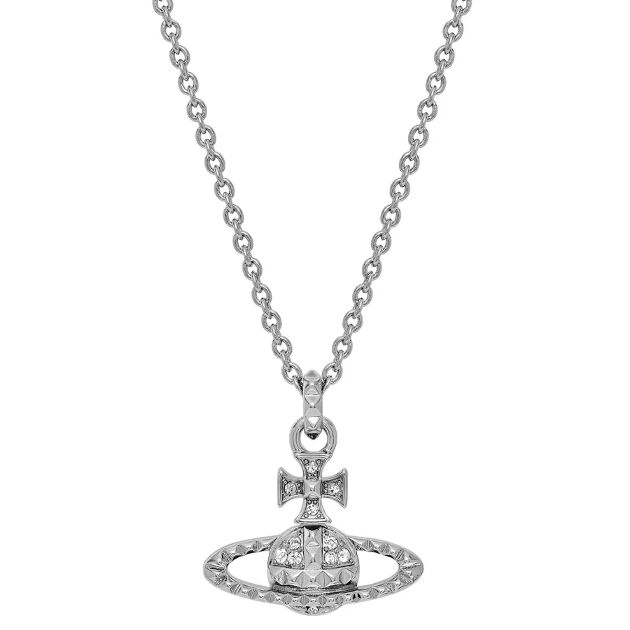 Vivienne Westwood - Dây Chuyền Nữ Vivienne Westwood Mayfair Bas Relief Pendant Necklace Màu Bạc - Vua Hàng Hiệu