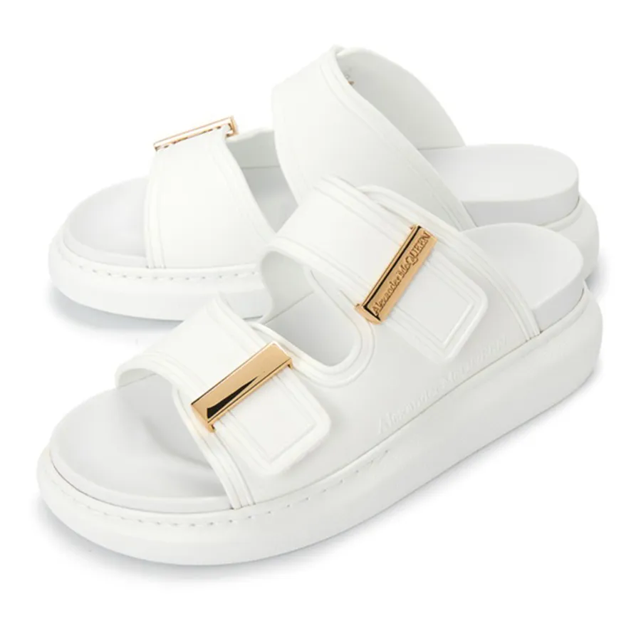 Dép Alexander Mcqueen - Dép Alexander Mcqueen Oversole Hybrid Slide White 658063-W4Q52-9339 Màu Trắng Size 36 - Vua Hàng Hiệu