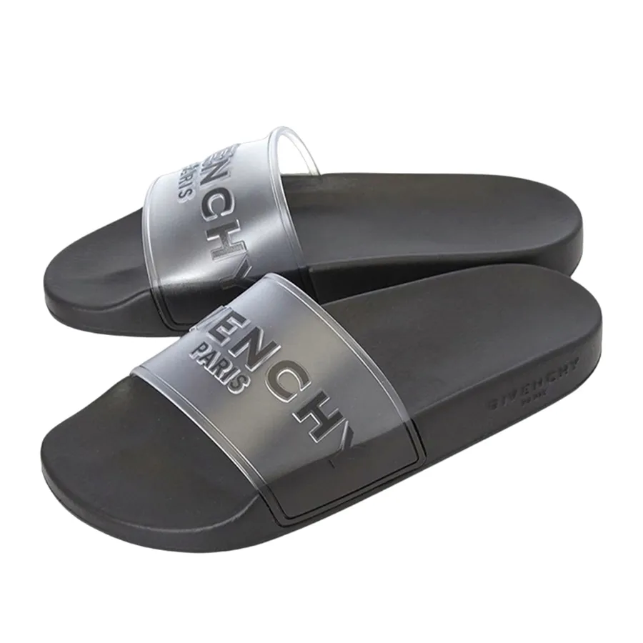 Givenchy Cao su - Dép Givenchy Slide Flat Sandals Black BE3004E188 Màu Đen Xám Size 39 - Vua Hàng Hiệu